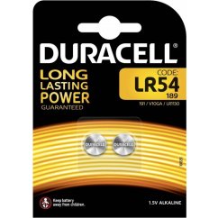Alkalický gombíkový článok DURACELL LR54 G10 LR1130 1,5V Blister 2ks