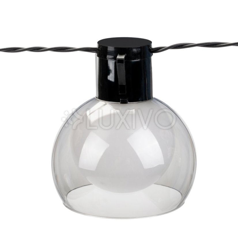 Záhradná solárna girlanda 10x LED dekoratívne svetielka 4, 7m 3000K teplá PERLA Lumiled