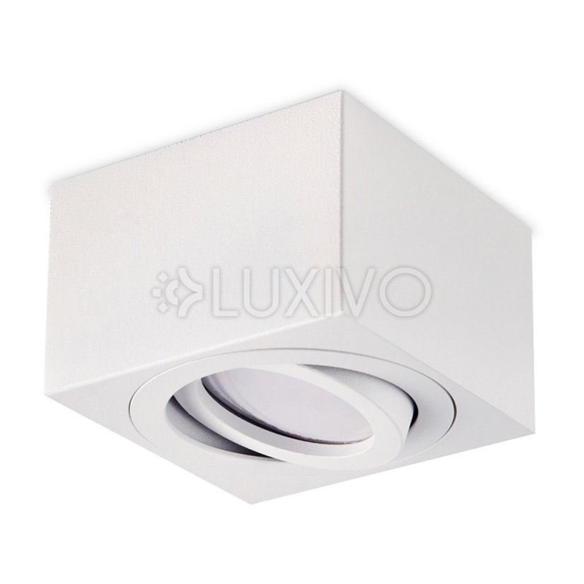 Povrchová montáž svietidla HALOGEN SPOT 50mm White Square Movable OH37S Kobi