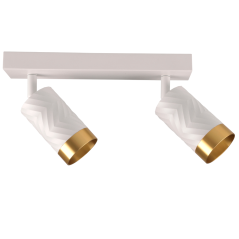 Nástenné a stropné svietidlo 2x GU10 White Gold ARRAS Sanico Goldlux
