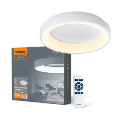 LED stropné svietidlo 72W 7500lm 2700-6000K CCT biela Stmievateľné + diaľkové ovládanie EDGE Videx