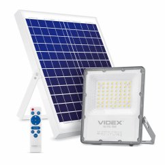 Solárne svetlomety 56x LED 100W 2800lm 5000K IP65 VIDEX Súmrakový senzor s diaľkovým ovládaním