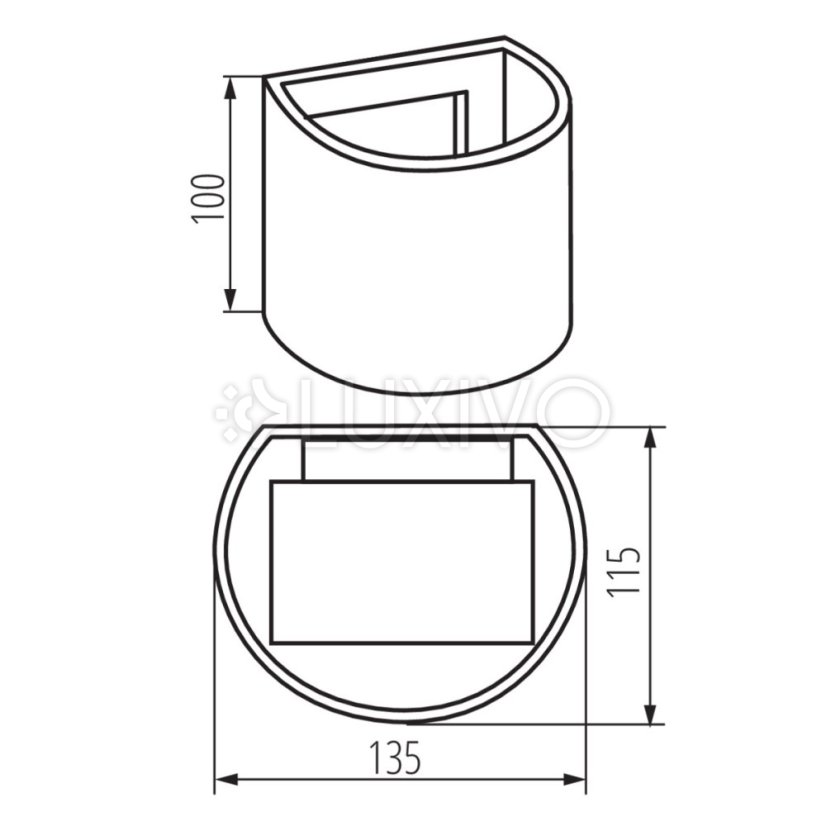 LED REKA fasádne svietidlo biele hore a dole 7W 510lm 4000K Neutrálne IP54 Kanlux