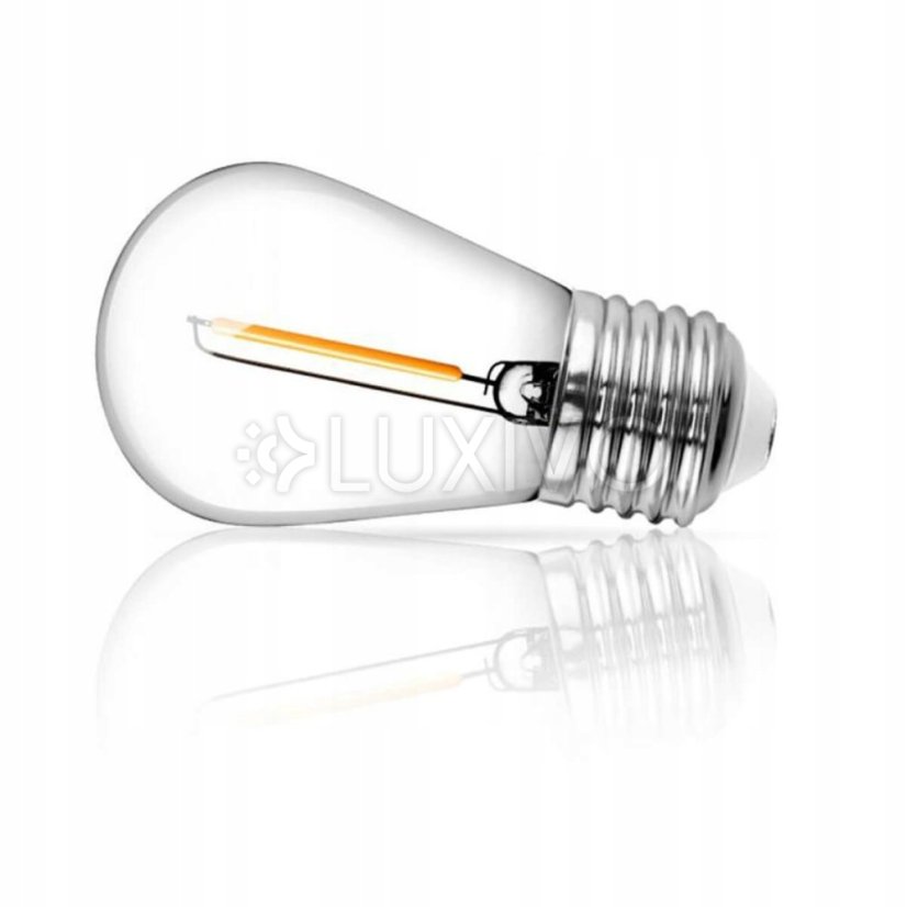5-PAK LED žiarovka E27 ST14 1W = 10W 2700K Warm 100lm vlákno pre Girland LUMILED