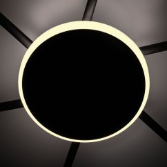 Stropná lampa lustrová zapustená 6x GX53 9W 830lm 2700K teplá čierna Videx