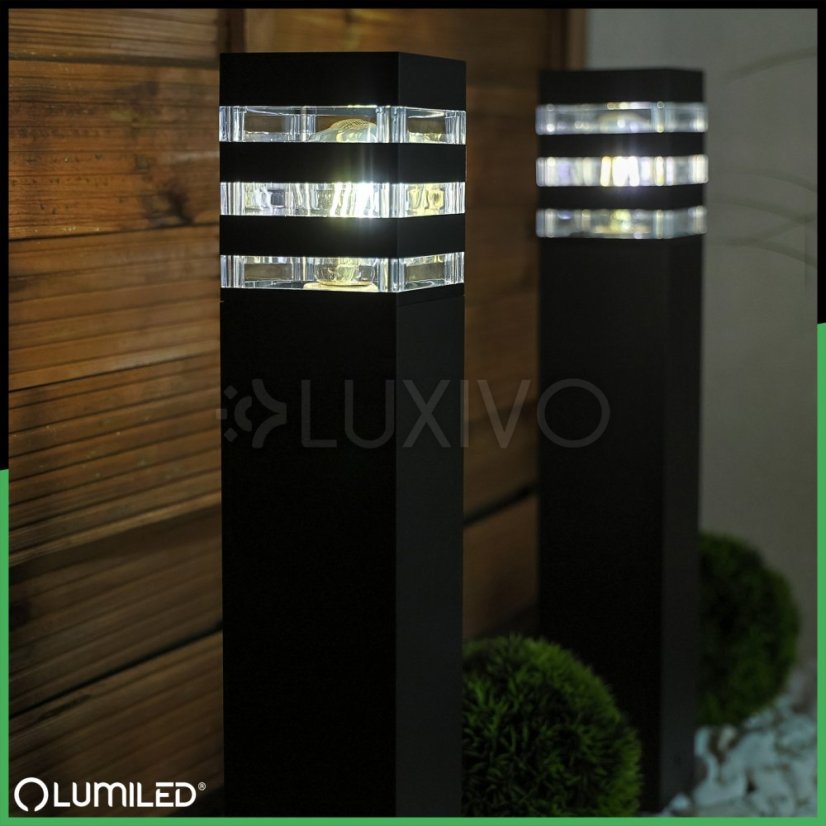 Záhradný vonkajší stojaci LED stĺp E27 12W TAXUS 2 50cm LUMILED