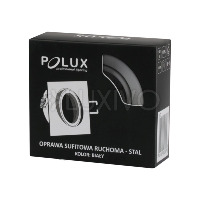 OPIN GOLDLUX (Polux) POHYBLIVÉ stropné svietidlo QUADRAT WHITE STEEL