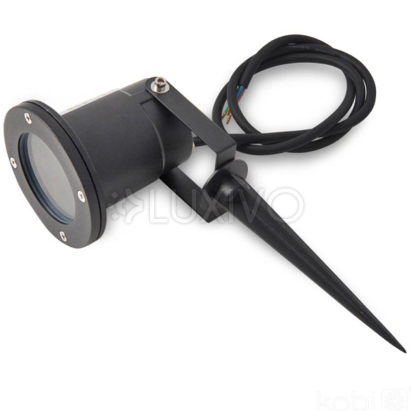 Záhradná lampa LED GU10 IP65 HAPPY Black - kábel 1 m