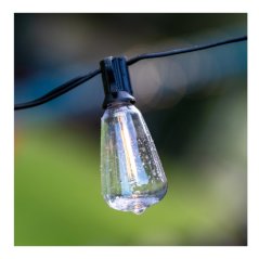 Solárna záhradná girlanda - 230V - USB - 30x LED - 9,8 m - teplá biela + diaľkové ovládanie - PYRIS LUMILED