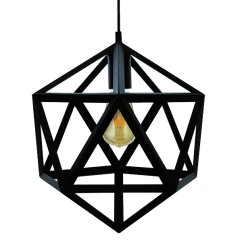 IL MIO DÁNSKO GEOMETRICKÉ stropné závesné svietidlo 1xE27 čierne - GOLDLUX (Polux)