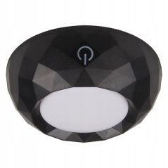 2x LED kruhové samolepiace svetlo pod skrinku s batériou 4000K 3xAA čierna