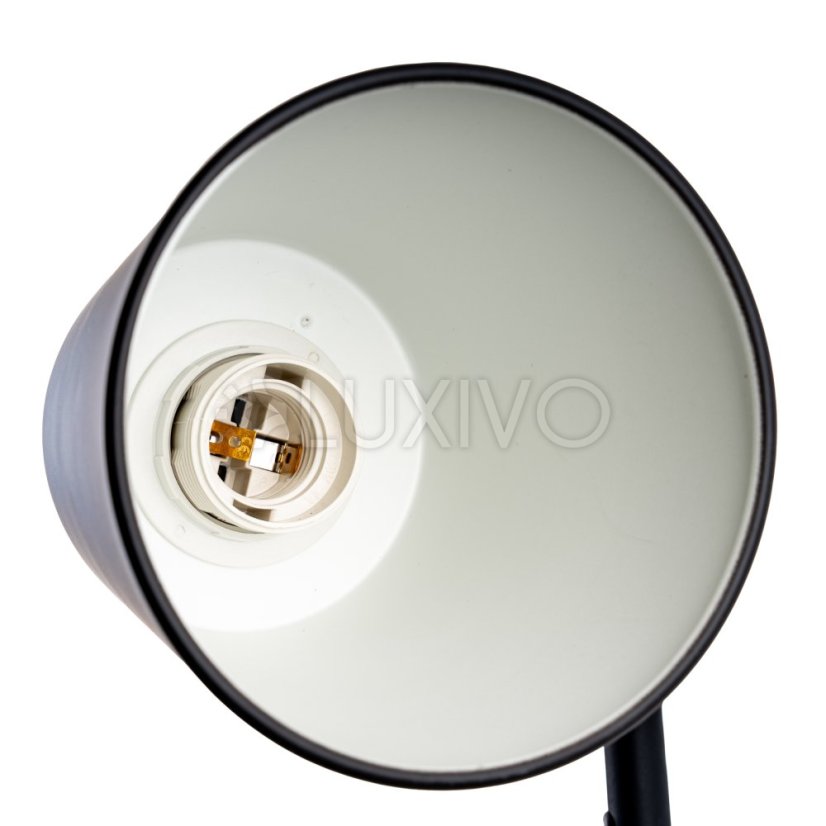 Lampa stojaca podlahová stolová LED E27 čierna s reguláciou výšky Kalso Lumiled