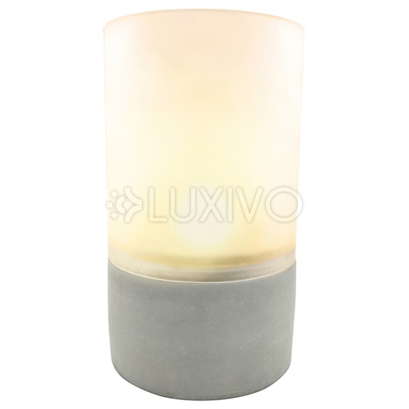 Záhradné svietidlo na batérie dekoratívne LUKY sklo/betón GOLDLUX (Polux)