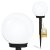 LED záhradná lampa na solárny pohon WHITE BALL 10cm