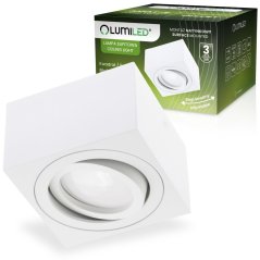 HALOGEN Spot Tube Movable AMAT-S Square White 50mm LUMILED pre povrchovú montáž