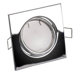 Zapustené svietidlo halogénové pohyblivé štvorcové PICTOR chróm plech MR16 GU10 Lumiled