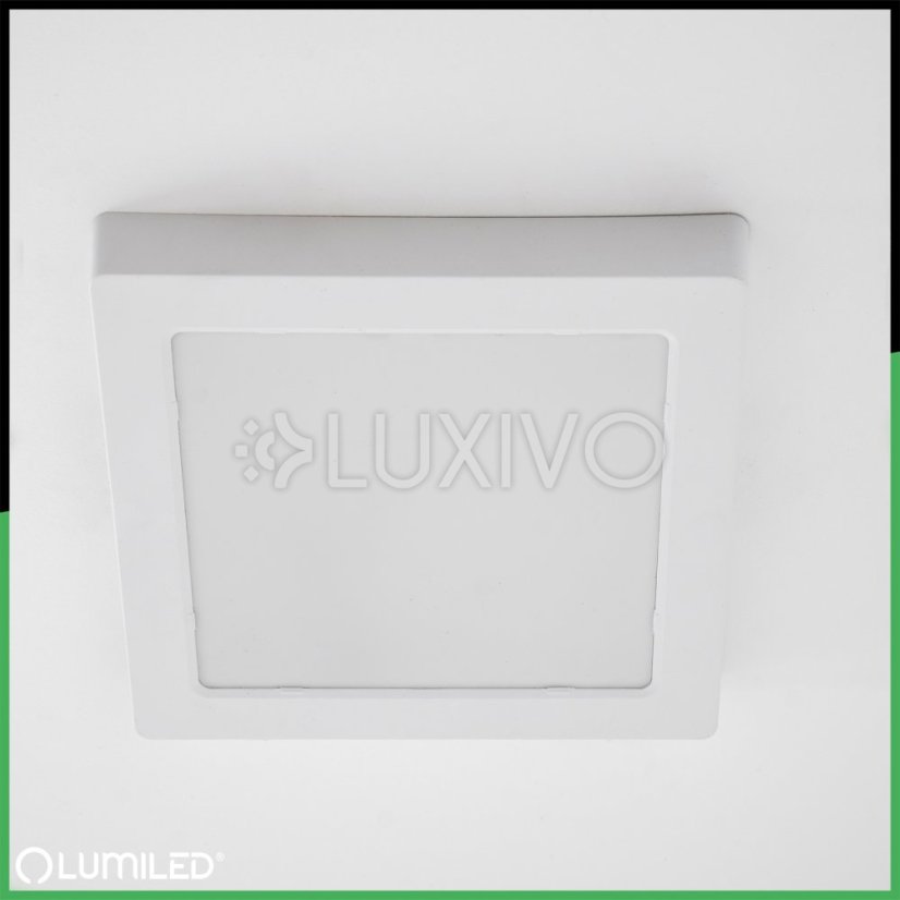 Stropné svietidlo LED s povrchovou montážou 12W Square 4000K GLOW White LUMILED