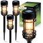 Komplet 4x Solárna záhradná lampa LED ANIGO 2700K zapichovacia vonkajšia stĺpiková lampka LUMILED