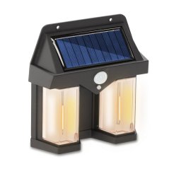 Solárne LED fasádne reflektory so súmrakovým senzorom čierne