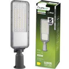 Pouličná LED lampa LUXOS priemyselné cestné svietidlo 100W 14000lm 4000K IP65 Advanced Lighting Series LUMILED