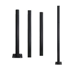 Základný skladací stĺpik na pouličné lampy 3m 60mm čierny Kobi