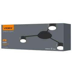 Stropná lampa zapustená 3x GX53 LED čierna moderná Videx