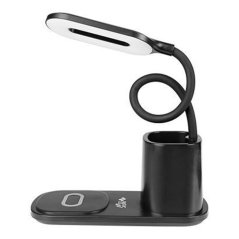 LED 3W 3000K - 6000K USB dotyková stolová lampa s QI nabíjačkou NINA