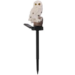 Solárna záhradná lampa LED zapichovacia stĺpik sova 3000K IP44 NOKA LUMILED