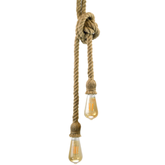 Stropné závesné svietidlo ROPE 2xE27 - lano - LOFT Vintage - GOLDLUX (Polux)