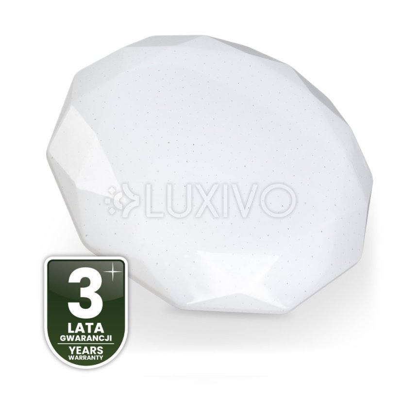 LED stropné svietidlo nástenné 18W IP44 okrúhle GLORY 2 Diamant 33cm LUMILED