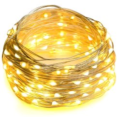 Solárna záhrada Girlanda 100 LED 12m 2700K Teplá biela LUMILED