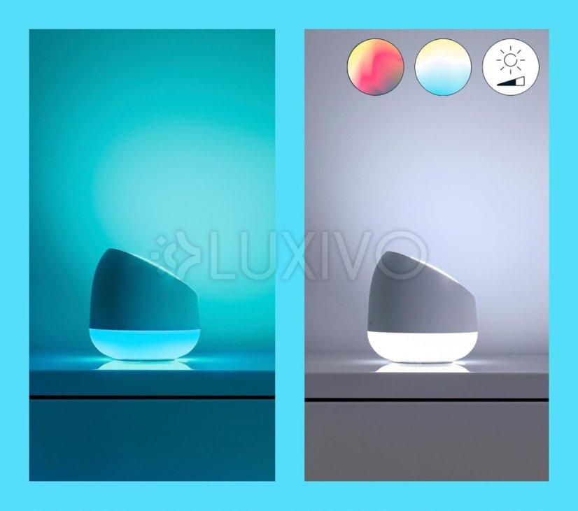 LED stolová lampa 9W 620lm 2200-6500K RGB + TW 13,5cm Smart SMART WiFi Bluetooth App Squire WiZ