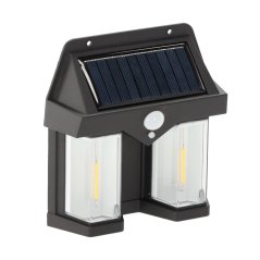 Solárne LED fasádne reflektory so súmrakovým senzorom čierne