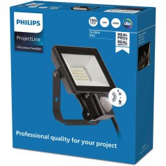 LED reflektor 20W 1900lm 4000K IP65 čierny so senzorom pohybu a súmraku ProjectLine Floodlight PHILIPS