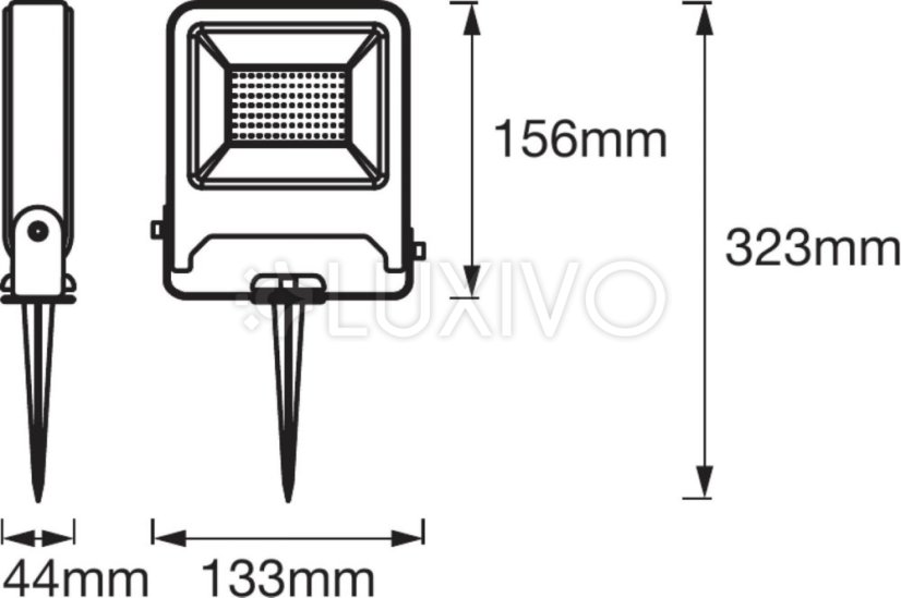 LED reflektor 20W 1700lm 3000K teplý IP65 sivý LEDVANCE GARDEN Flood Endura Drivable