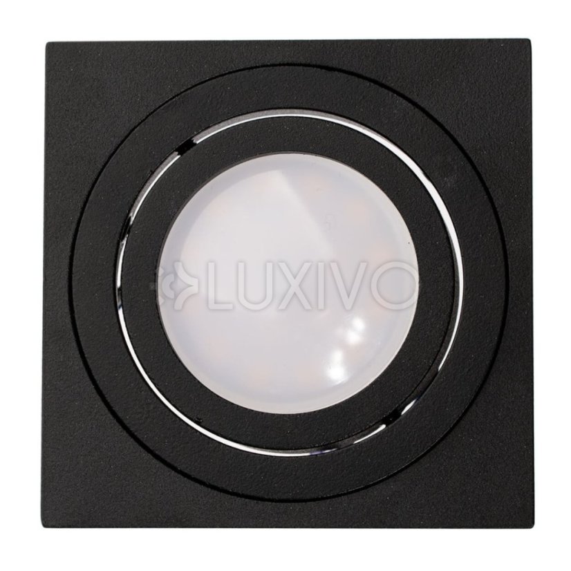 Povrchová montáž HALOGEN Pohyblivé svietidlo AMAT-M GU10 LUMILED Square Black 84mm