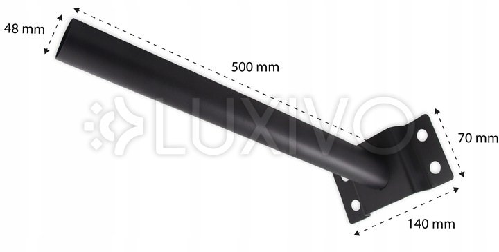 Držiak pouličného osvetlenia SOLAR 41CM 48mm Black Masterled