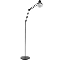 Stojacia LED lampa E27 čierna s nastavením výšky Belsa Lumiled