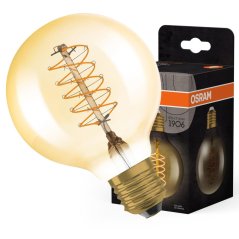Dekoratívna LED žiarovka G80 Sphere E27 7W = 48W 600lm 2200K Warm 320° Filament Dimmable Vintage 1906 Osram