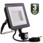 LED reflektor ZUNA2 50W 4500lm 6500K IP44 Black Senzor pohybu LUMILED