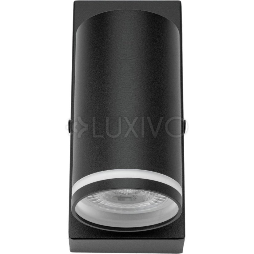 Nástenné svietidlo GU10 RING s vypínačom čierne