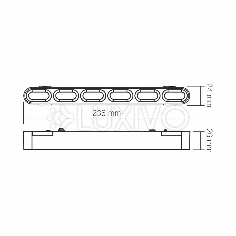 LED lampa na magnetickú lištu 11W 880lm 4000K neutrálna CRI90 90° čierna VIDEX