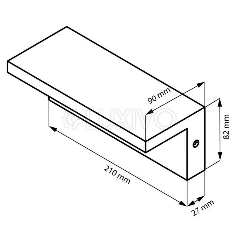 Vonkajšie nástenné fasádne svietidlo LED 4000K Rectangle Black
