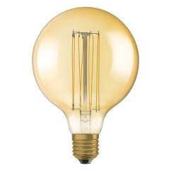 Dekoratívna LED žiarovka E27 G125 5,8W = 40W 470lm 2200K Warm 320° Filament Dimmable OSRAM Vintage 1906
