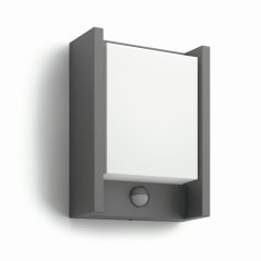 LED nástenné svietidlo ARBOUR IR myGarden 6W 2700K IP44 so senzorom pohybu Obdĺžnikový antracit PHILIPS