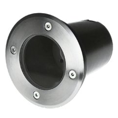 Zapustená najazdová lampa GU10 okrúhla IP67 230V 11 cm čierna strieborná Masterled