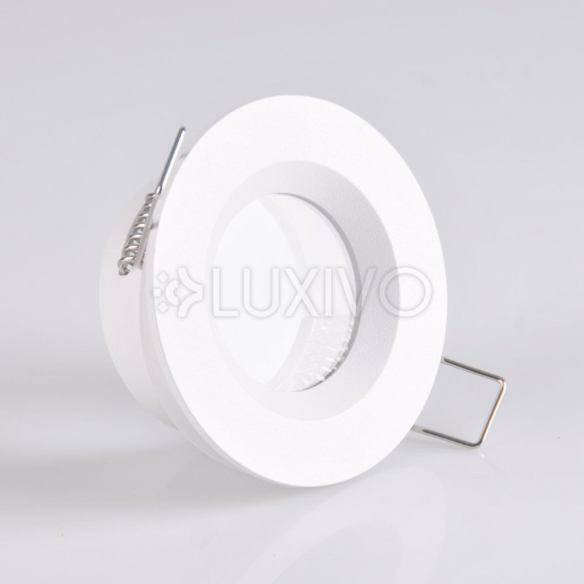 BORAS MR16 IP44 GOLDLUX (Polux) Okrúhle biele matné svietidlo na zapustenie