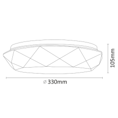 LED plafón stropný 17W 1300lm 4000K neutrálna 120° biely IP44 SELINA Goldlux