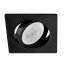 Halogénové svietidlo na zapustenú montáž Pohyblivé štvorcové čierne GU10 MR16 VENTUS Lumiled