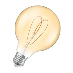Dekoratívna LED žiarovka G95 Sphere E27 4,9W = 40W 470lm 2200K Warm CRI90 300° Amber Dimmable Vintage 1906 Osram